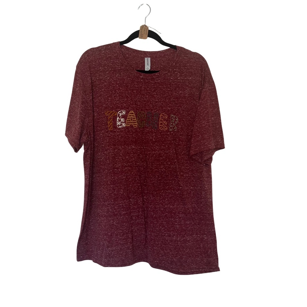 Hand Embroidered TEACHER T-Shirt